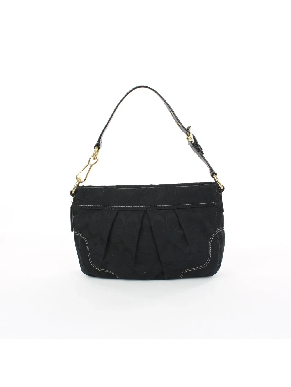 Coach Y2K Hamptons Signature Pleated Hobo Shoulder Bag 12918
